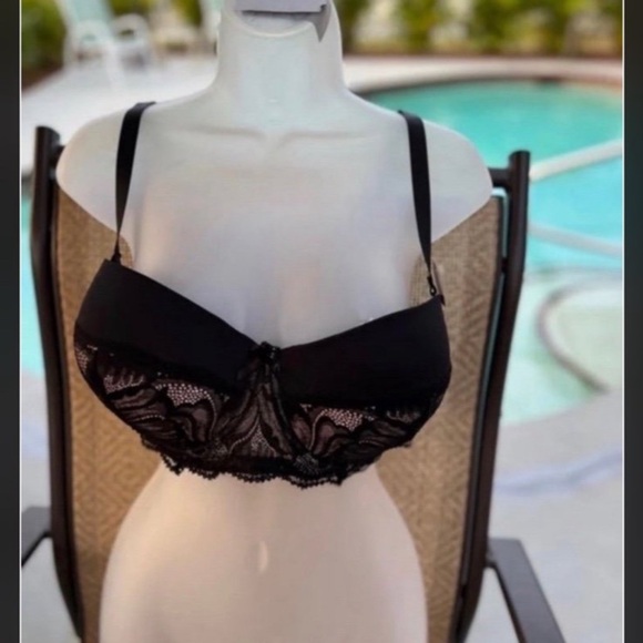 Adrienne Vittadini Black Bra Intimates Sleepwear - Picture 1 of 5